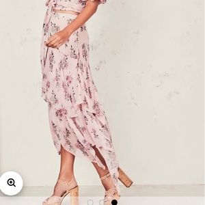 LoveShackFancy Alex Skirt Pink Canopy NWT